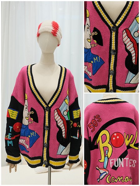 Focus on the intricate intarsia knitting technique on a sweater form, showcasing a multi-color geometric pattern with flawless color transitions and no dangling threads on the inside, a testament to superior craftsmanship.speaking to the exceptional quality of materials reserved for our haute couture clients.