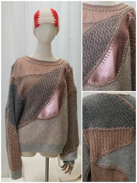 Focus on the hand-finished placket and custom mother-of-pearl buttons of a luxury knit jacket. This detail shot underscores the artisanal attention to detail and the superior finishing that defines our haute couture service.Luxurious texture close-up of a cashmere-blend knit on a dress form. The fine, soft pile and delicate handfeel are visible, speaking to the exceptional quality of materials reserved for our haute couture clients.