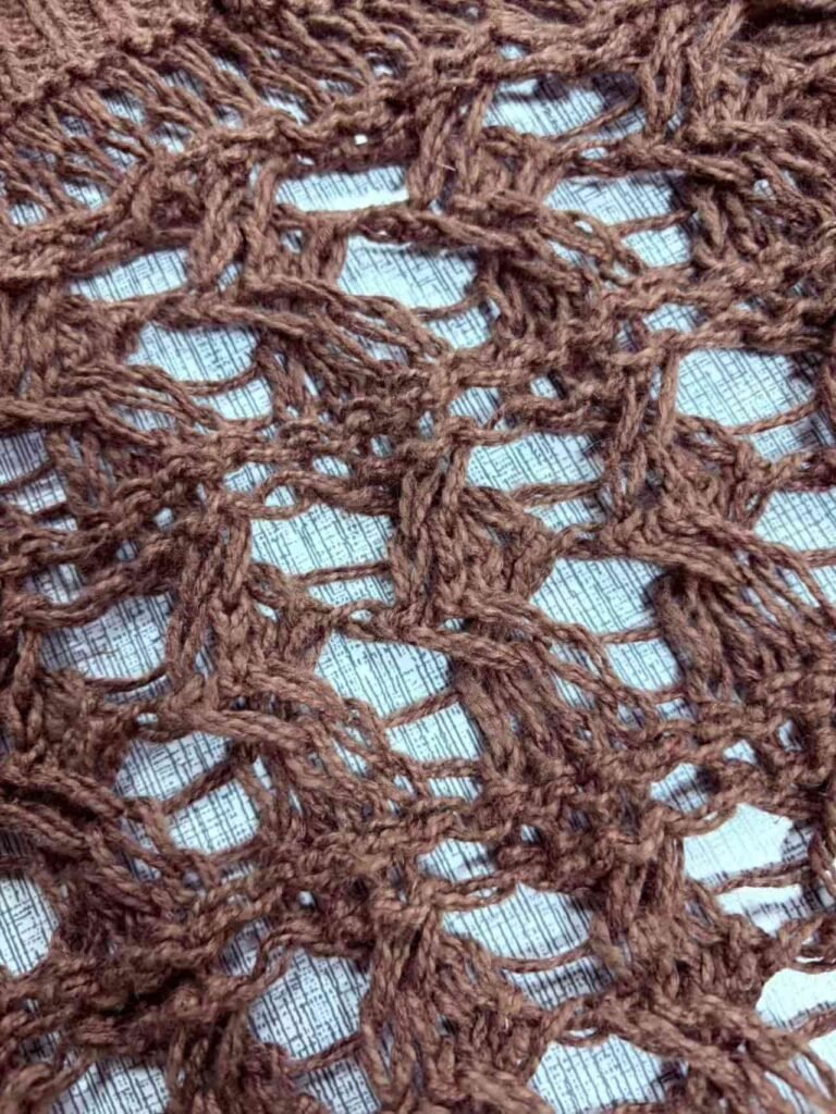 Intricate artisanal crochet pattern detail