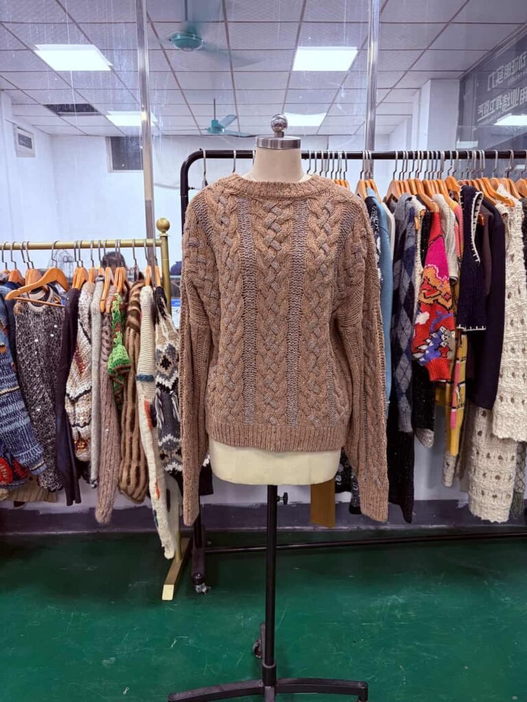 Beige luxury handmade cable knit cashmere vest